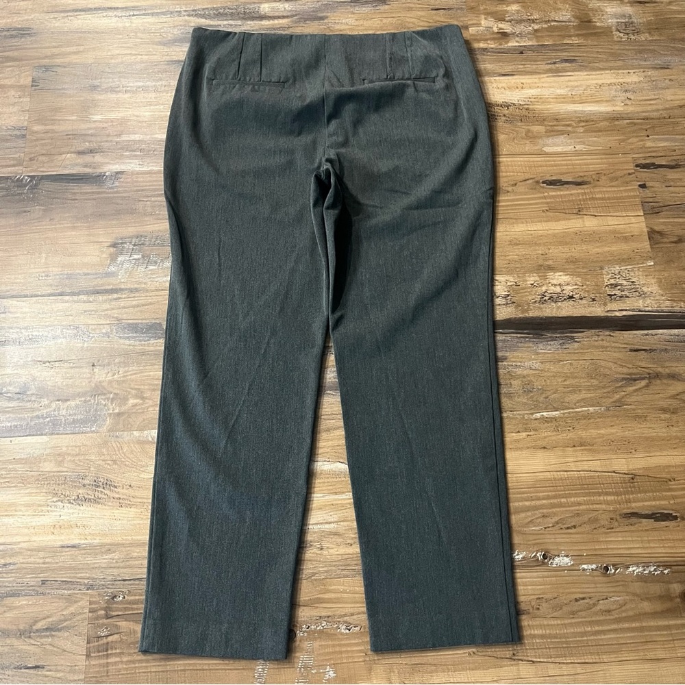 Talbots Charcoal Gray Flat Front Side Zip Women's Dress Pants, Slacks, Trousers - Picture 4 of 12